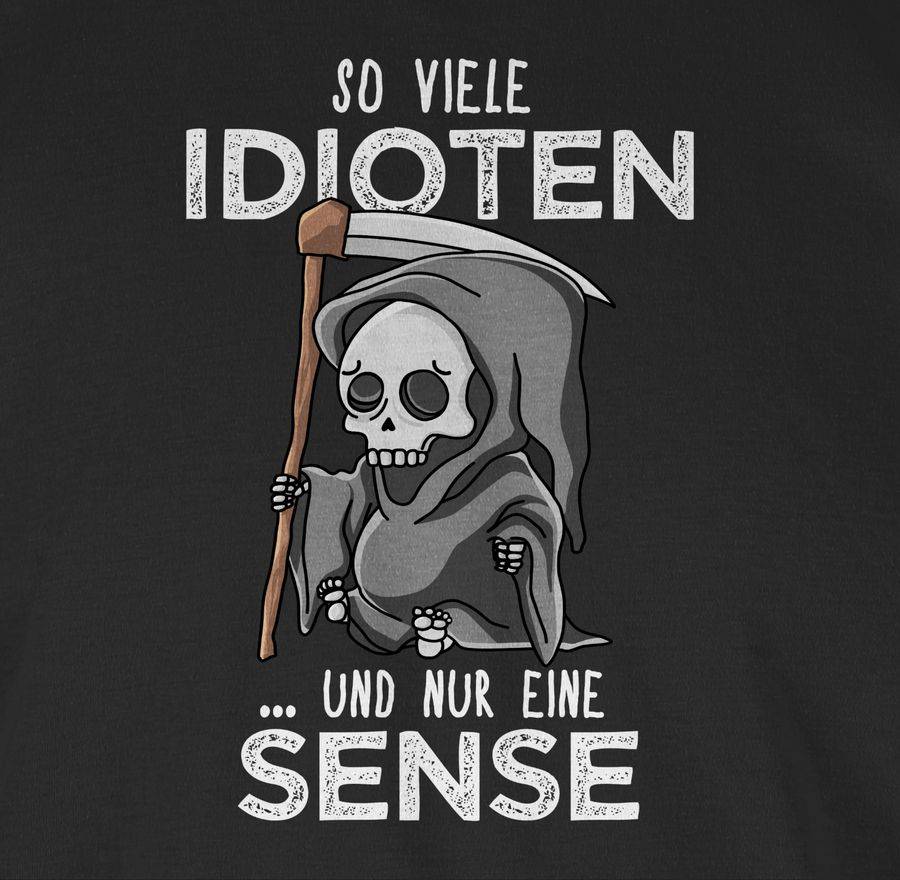 Shirtracer So viele Idioten und nur eine Sense - Weiß: Tshirt Rucksack Shirtracer Osterangebot