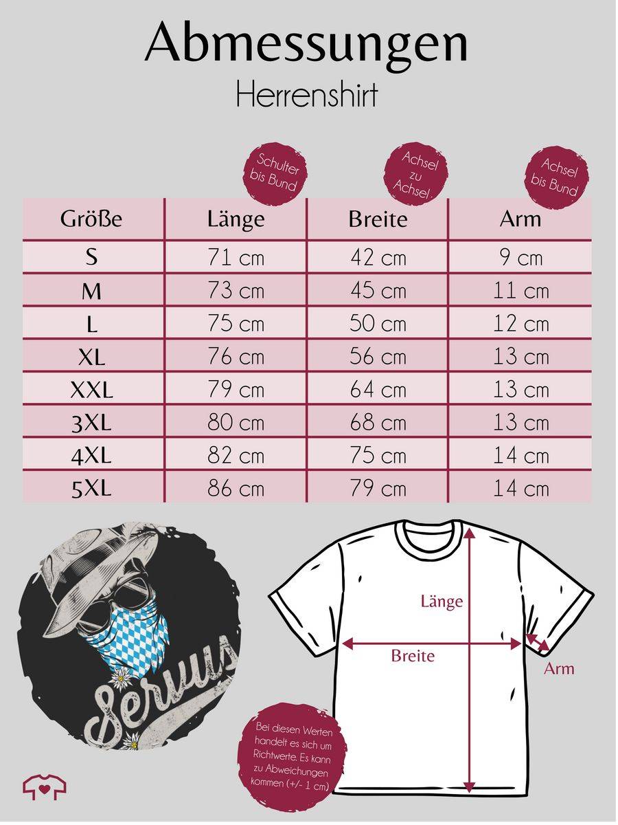 Shirtracer Servus Totenkopf Bayern Edelweiß Trachten Bayrisch Tirol Bavaria: T-Shirt Turnbe Shirtracer Valentinstagsangebot