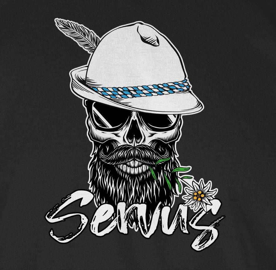 Shirtracer Servus Totenkopf Skull Bayrisch Shirts & Mehr Shirtracer Neueste Stile