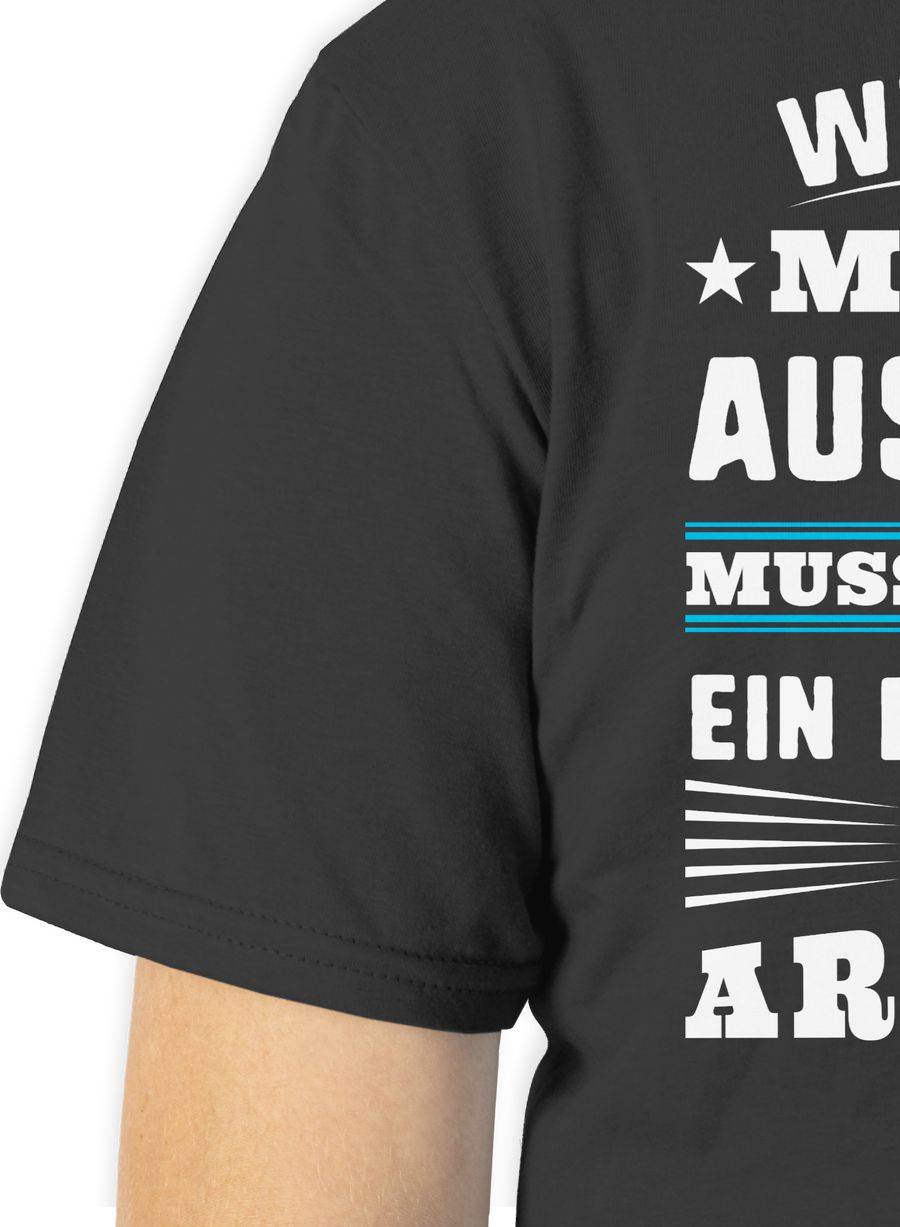 Shirtracer Wer mit mir nicht auskommt - blau: T-Shirt Gym Bag Shirtracer Sonderangebot der Fabrik