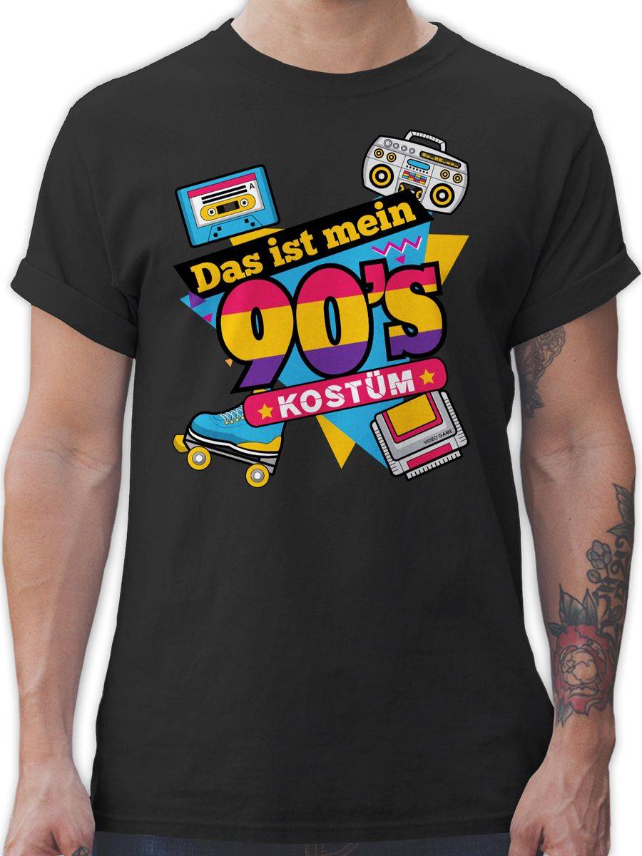 Shirtracer Das ist mein 90er Jahre Kostüm: Tshirt Rucksack Shirtracer