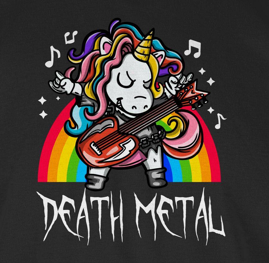 Shirtracer Death Metal Einhorn Shirts & Mehr Shirtracer Nur noch ein Tag übrig