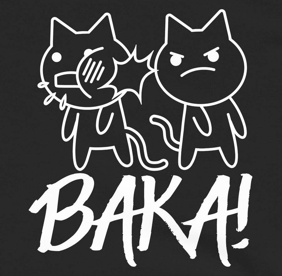Shirtracer Baka! mit Katzen - weiß Shirts & Mehr Shirtracer Super Rabatt