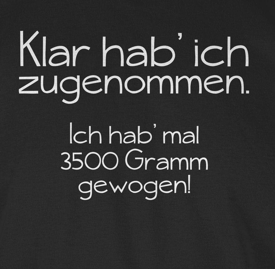 Shirtracer Klar hab' ich zugenommen: Tshirt Turnbeutel Shirtracer Kostenloser Versand international
