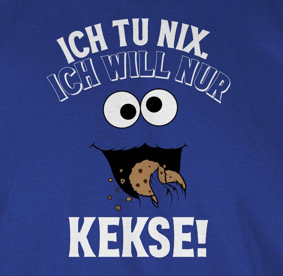 Shirtracer Ich tu nix. Ich will nur Kekse! - weiß/schwarz Shirts & Mehr Shirtracer Angebote
