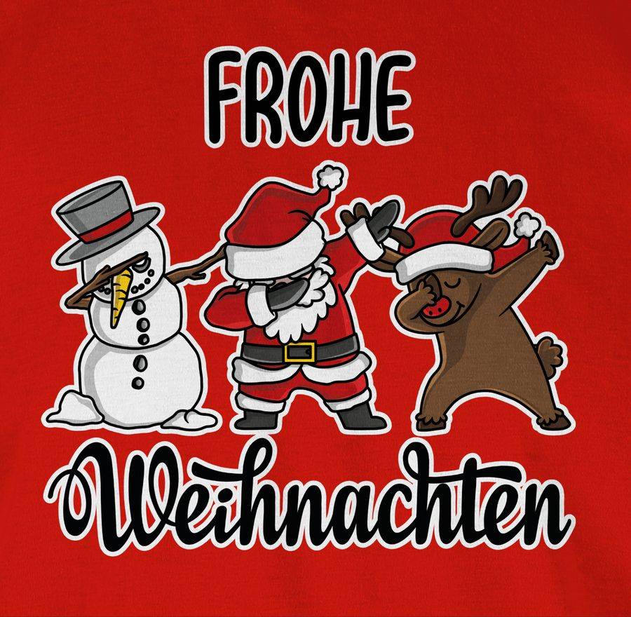 Shirtracer Frohe Weihnachten mit Dabbing Figuren - weiß: Tshirt Gym Bag Shirtracer Kostenloser Versand