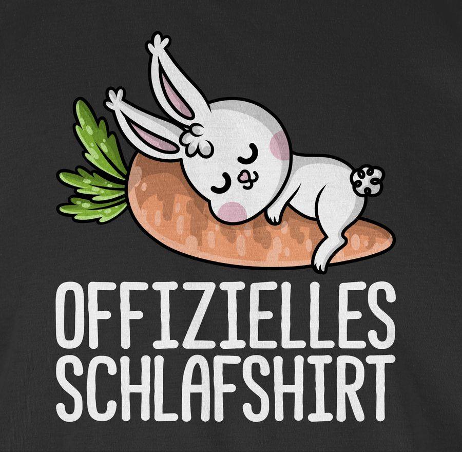 Shirtracer Offizielles Schlafshirt mit Hase weiß Shirts & Mehr Shirtracer Fabrik Onlineshop