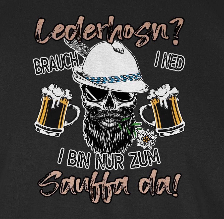 Shirtracer Lederhose Spruch Lausbua Bayrisch Party Trinken Shirts & Mehr Shirtracer Preisnachlass