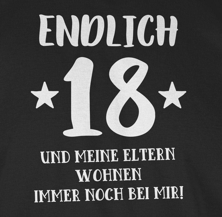 Shirtracer Endlich achtzehn und meine Eltern wohnen immer noch bei mir: T-Shirt Rucksack Shirtracer Black Friday