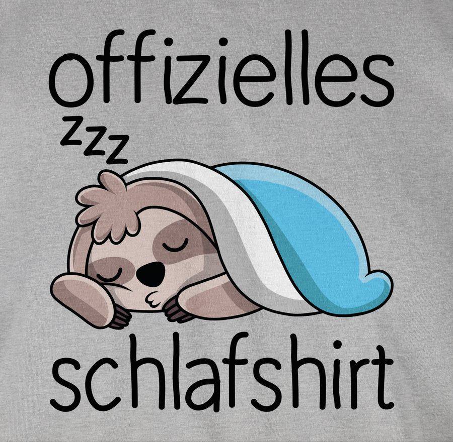 Shirtracer Offizielles Schlafshirt mit Faultier - schwarz Shirts & Mehr Shirtracer Jubiläumsangebot