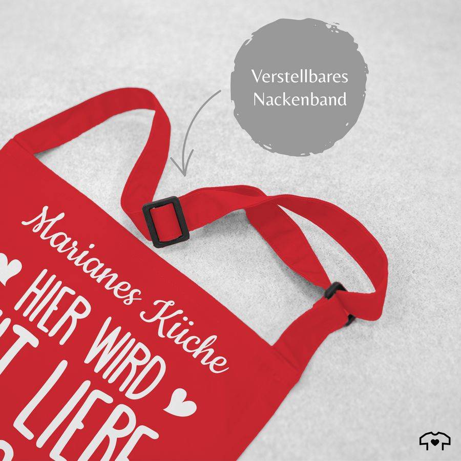 Shirtracer Hier wird mit Liebe gekocht mit Name Shirts & Mehr Shirtracer Blitzangebot