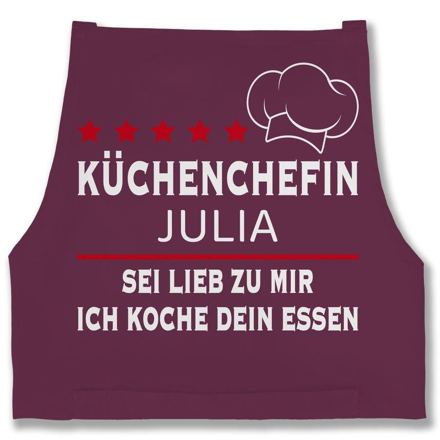 Shirtracer Küchenchefin mit Name - Sei lieb zu mir ich koche dein Essen: T-Shirt Gym Bag Shirtracer