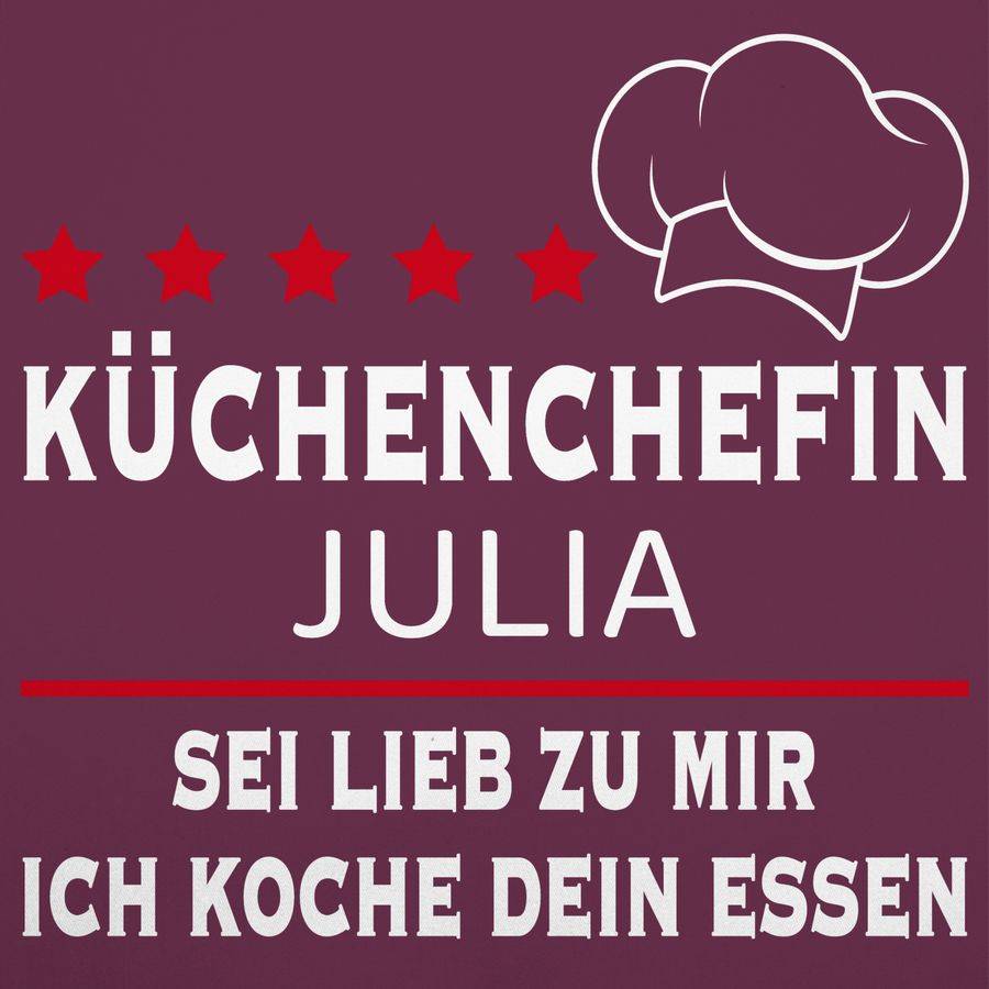 Shirtracer Küchenchefin mit Name - Sei lieb zu mir ich koche dein Essen: T-Shirt Gym Bag Shirtracer Neuheiten