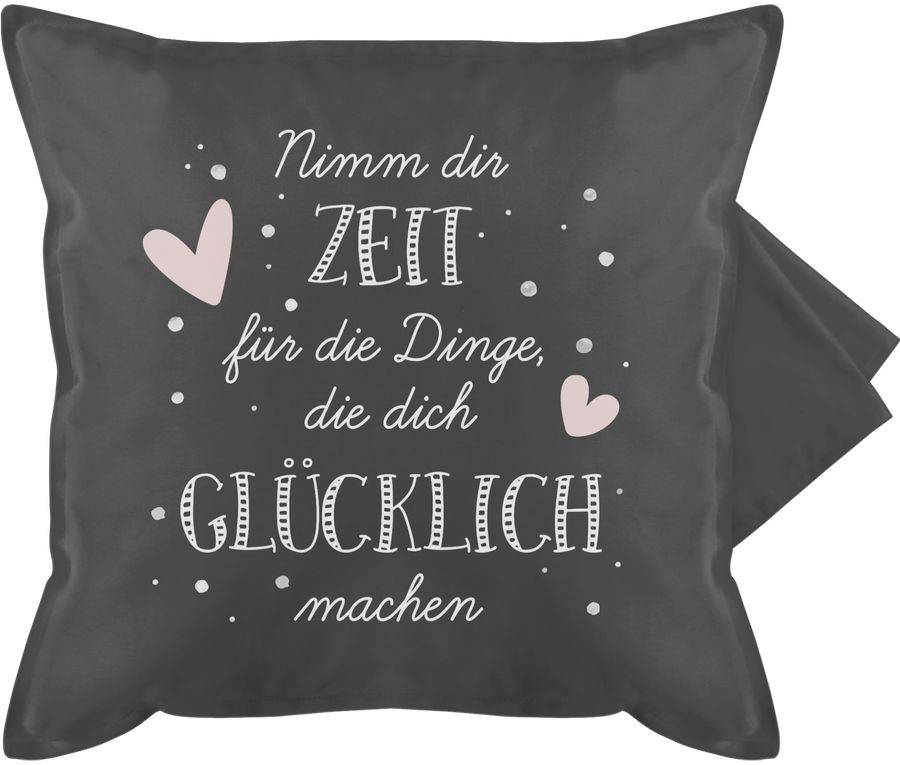 Shirtracer Nimm dir Zeit für die Dinge, die dich glücklich machen - weiß Shirts & Mehr Shirtracer