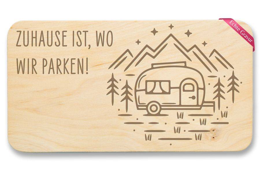 Shirtracer Zuhause ist da wo wir parken - Geschenkidee Wohnanhänger Wohnmobil Camper Gesche Shirtracer