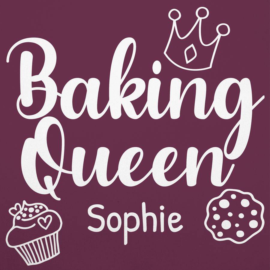 Shirtracer Baking Queen Backkönigin mit Name Shirts & Mehr Shirtracer Nur für heute