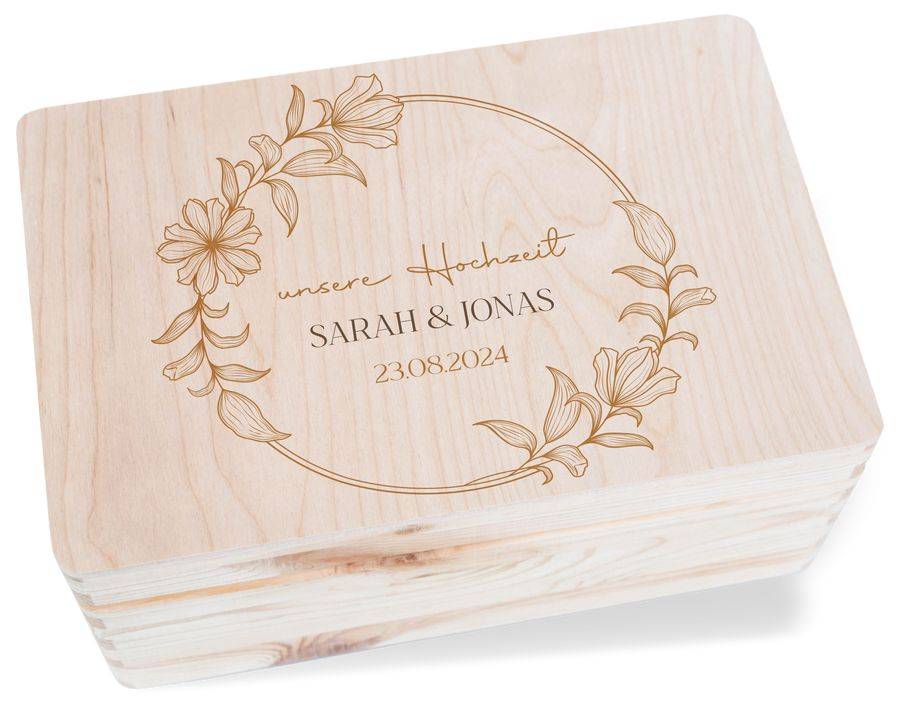 Shirtracer Unsere Hochzeit Erinnerungsbox Box Hochzeit Hochzeitgeschenk Box Shirtracer Clearance-Verkauf