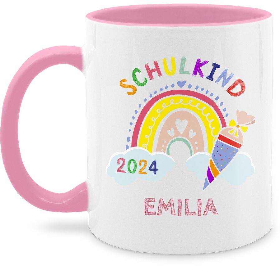 Shirtracer Schulkind 2024 Regenbogen: T-Shirt Rucksack Shirtracer Kostenloser Versand international
