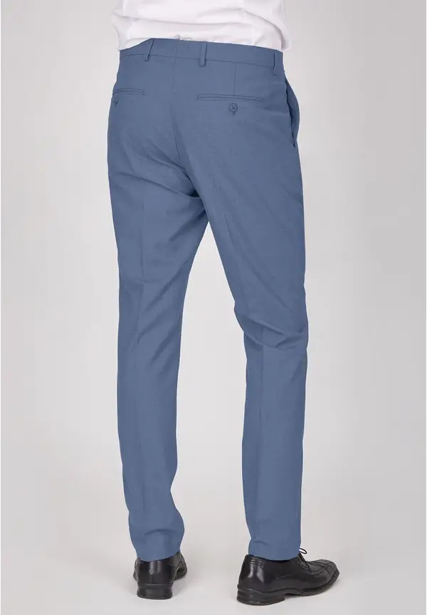 Steffen Klein Anzughose Stoffhose Slim Fit Business in Hellblau 2025