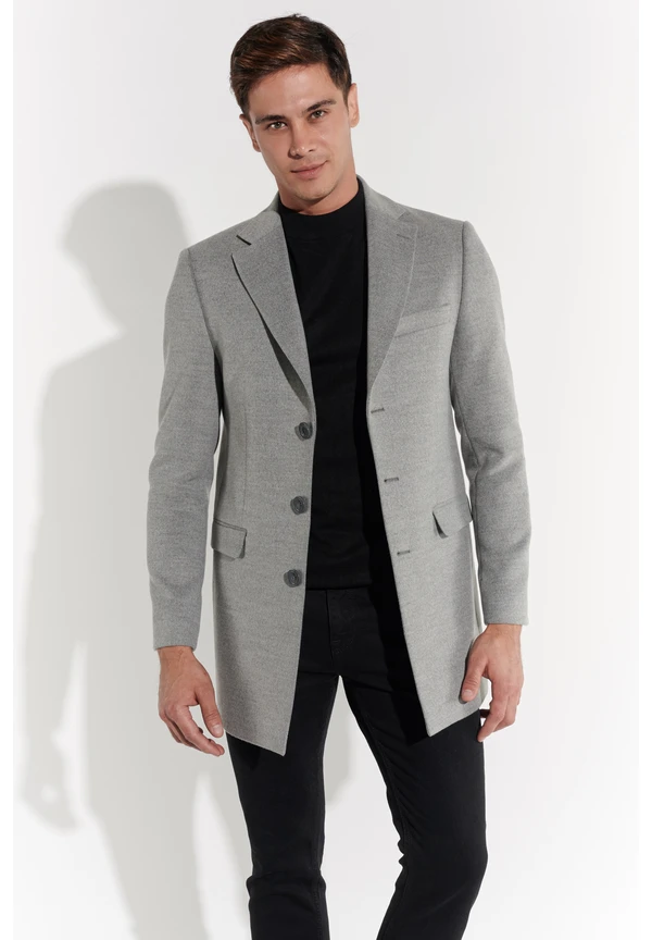 Steffen Klein Kurzmantel in Gray Riesige Rabatte